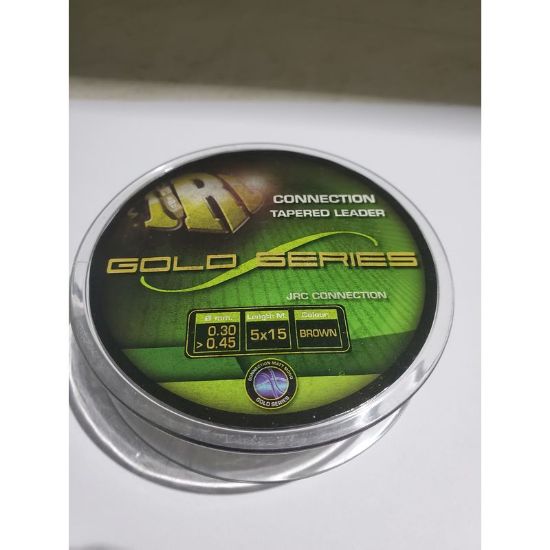 Picture of JRC Connection Gold Series Tapered Leaders (5 x 15m lengths of 12lbs to 35lbs - 0.30mm to 0.45mm, brown) *SALE*