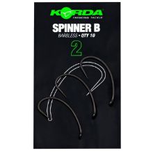 Picture of KORDA Spinner Hooks (Ten per pack) Barbless Sz 2