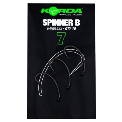 Picture of KORDA Spinner Hooks (Ten per pack) Barbless Sz 7 *SALE*