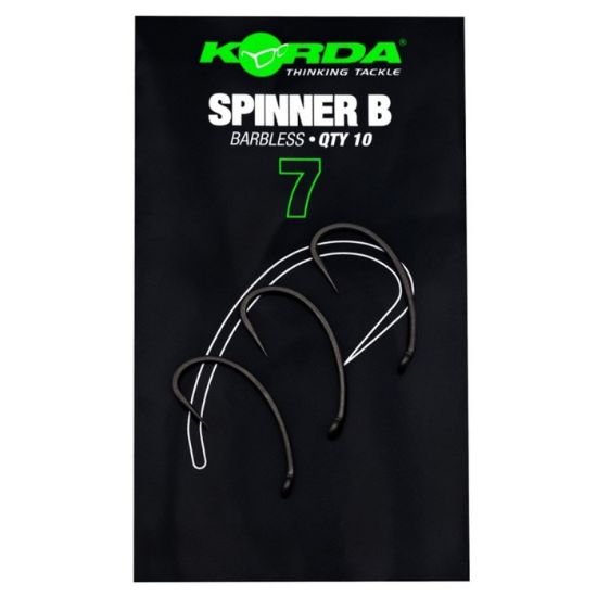 Picture of KORDA Spinner Hooks (Ten per pack) Barbless Sz 7 *SALE*