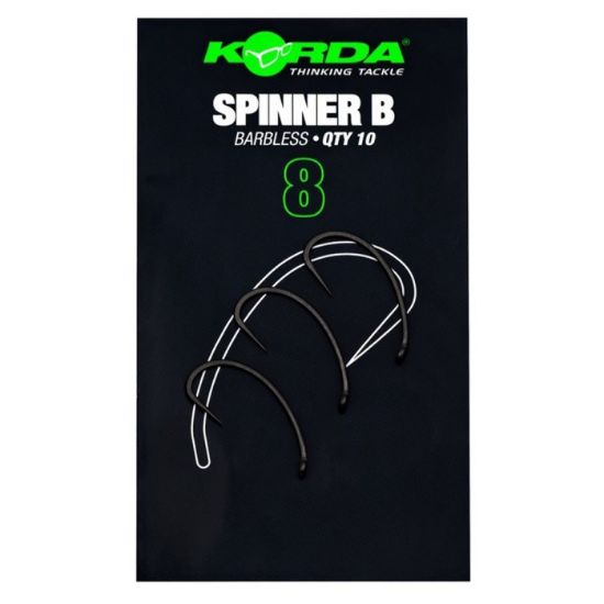 Picture of KORDA Spinner Hooks (Ten per pack) Barbless Sz 8 *SALE*