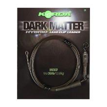 Picture of KORDA Dark Matter Safe zone Leader with Hybrid lead clip 1m, 30lbs, 13.6kg Weed