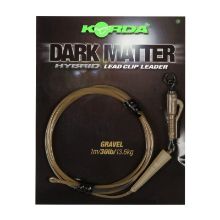 Picture of KORDA Dark Matter Safe zone Leader with Hybrid lead clip 1m, 30lbs, 13.6kg Gravel